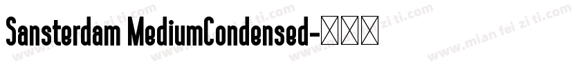 Sansterdam MediumCondensed字体转换